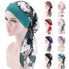 Women Colorful Muslim Hat Stretch Retro Turban Hat Head Wrap Cap
