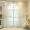 1 шт. LOZUJOJU европейская роскошная вышитая прозрачная занавеска из тюля белого цвета для гостиной, спальни, украшения окна, домашнего декора