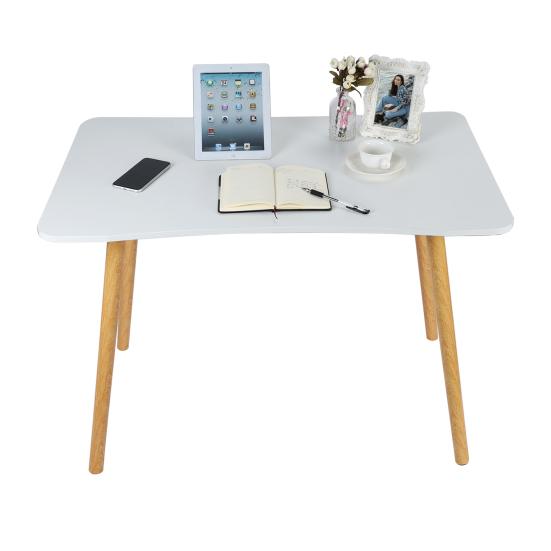 Student Table Computer Desk Nordic Style Home Office Study Learning Wood Writing Table with Ergonomic Edge Spacious Desktop Desk