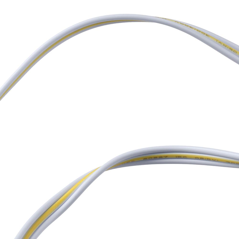 2 шт., медный соединительный провод для светодиодной лампы, белый. Светодиодная трубка, встроенная вилка с тремя отверстиями, провод для электрика