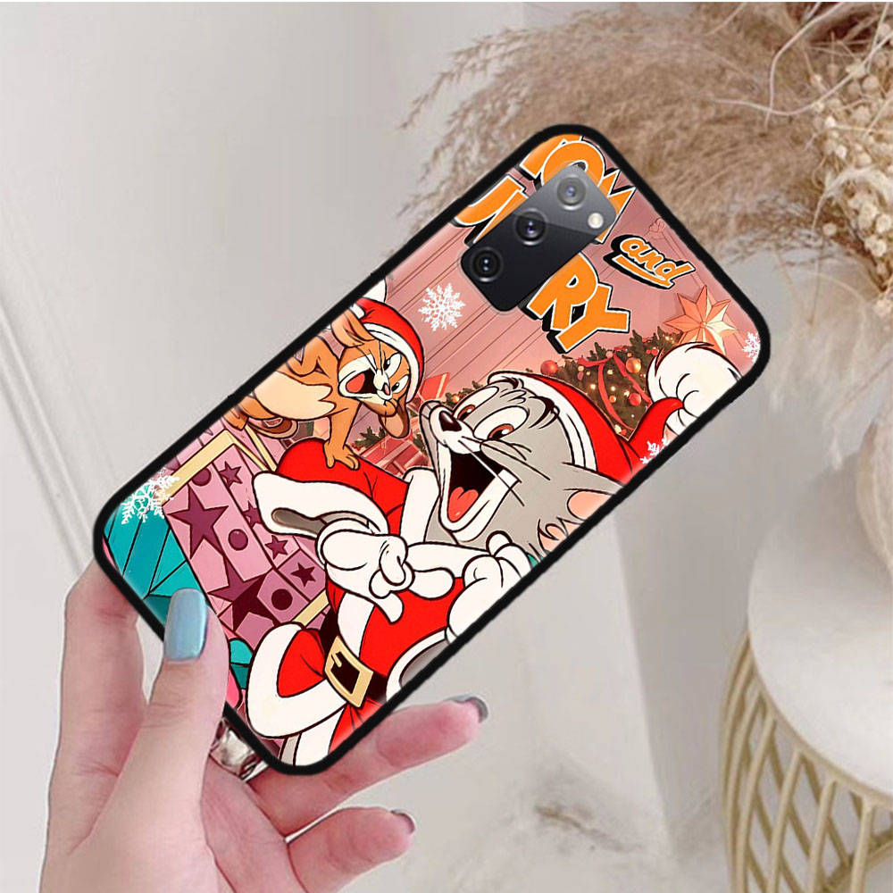 Черный чехол для Xiaomi Poco X6 X4 M5 M6 F5 F6 C65 C55 C50 C51 C40 Pro Redmi 14C A3X 13C 12C 11T 10A 9C Note 7 6 8A Plus C-44 милый Том и Джерри