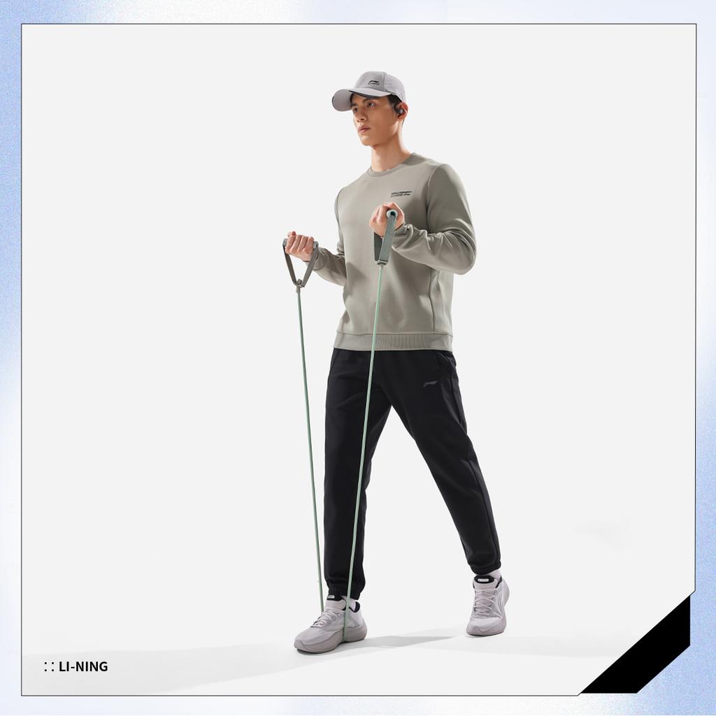 Li Ning Серия Фитнес Флисовые Теплые Спортивные Повседневные Брюки Мужские Брюки AYKV627-2