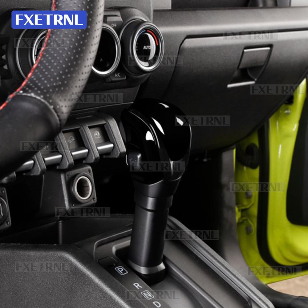 For Suzuki Jimny 2018 2019 2020 2021 2022 2023 2024 2025 ABS Carbon Fiber Glossy Black LHD RHD Car Gear Shift Knob Sticker