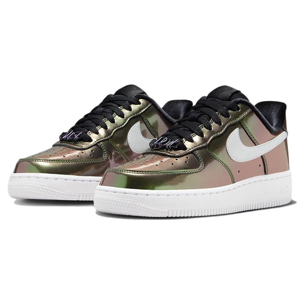 Nike Air Force 1 Low Переливающиеся женские кроссовки Черно-белые FV1173-010