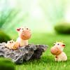 Adorable Resin Diy Miniature Zodiac Ox Figurine Cartoon Style Home Decor