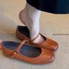 Fashion Mary Jane Single Shoes Thick Heel Shoes Elegant Classic Retro Square Toe Comfortable Soft Shallow Cut Low Heel Women's Shoes