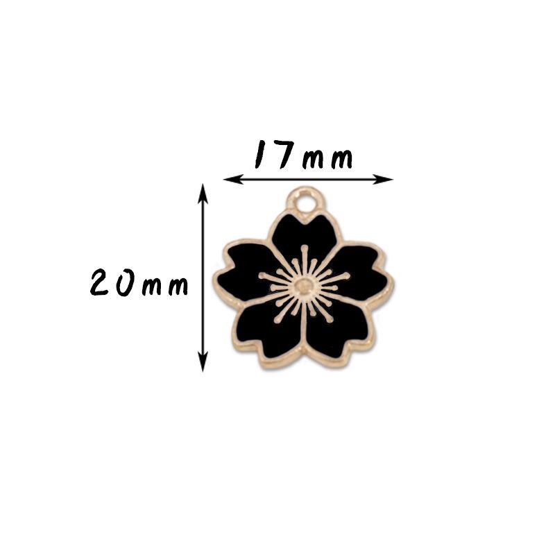 DIY Korean Version Multi-color Small Flower Drop Oil Alloy Cute Earrings Bracelet Pendant Material