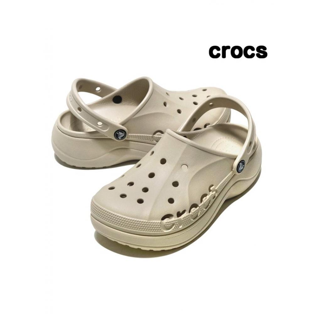 Crocs Сандалии женские Baya Platform Clog Winter White 208186 11s