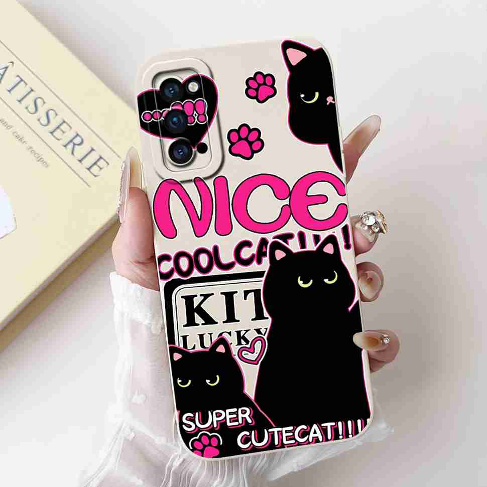 For Oppo Reno4 Pro 5G Case CPH2089 Luxury Art Painted Cover For Oppo Reno4 Reno 4 Pro 5G Phone Case Protector Soft Cover