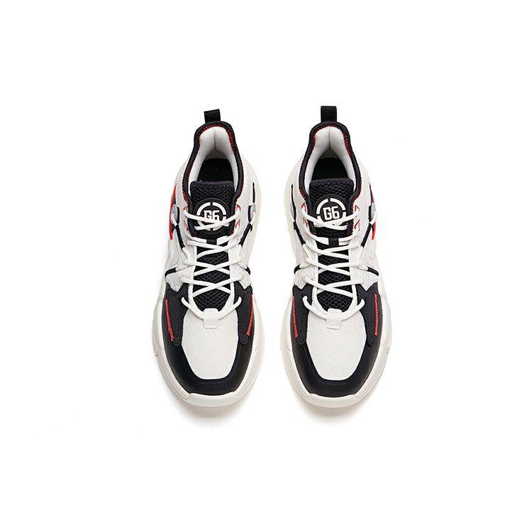 Anta Lifestyle Series Reject Mediocrity Spliced Casual Low-Top Sneakers Men кроссовки Черный Белый Красный 112138084-2