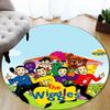The Wiggles Printed Round Rug Carpet Chair Rug Area Rug Entryway Doormats,for Office Chair Living Room Bedroom Kitchen Room.