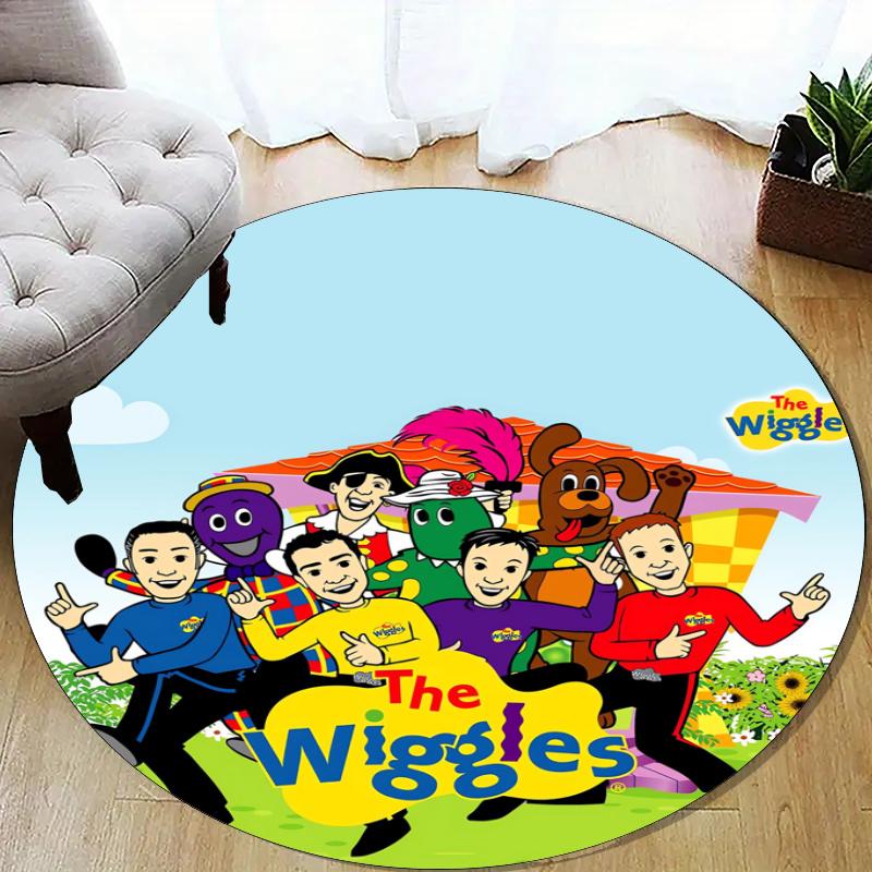 The Wiggles Printed Round Rug Carpet Chair Rug Area Rug Entryway Doormats,for Office Chair Living Room Bedroom Kitchen Room.