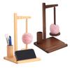 Wooden Yarn Holder with Phone Holder Rotating Pendulum Yarn Ball Dispenser Stand Bamboo Beech Wood Yarn Spool Rack for Knitting Lovers Surprise Gift