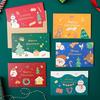 1 Set Greeting Card Cute Cartoon Designs Merry Christmas Card Smooth Writing Greeting Card for Festive Holiday