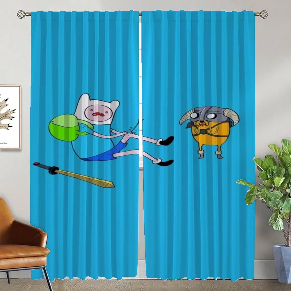 Время приключений Домашние шторы для интерьера 2 штуки Шторы-перегородки для гостиной Шторы Хэллоуин Украшение Жалюзи Кухня