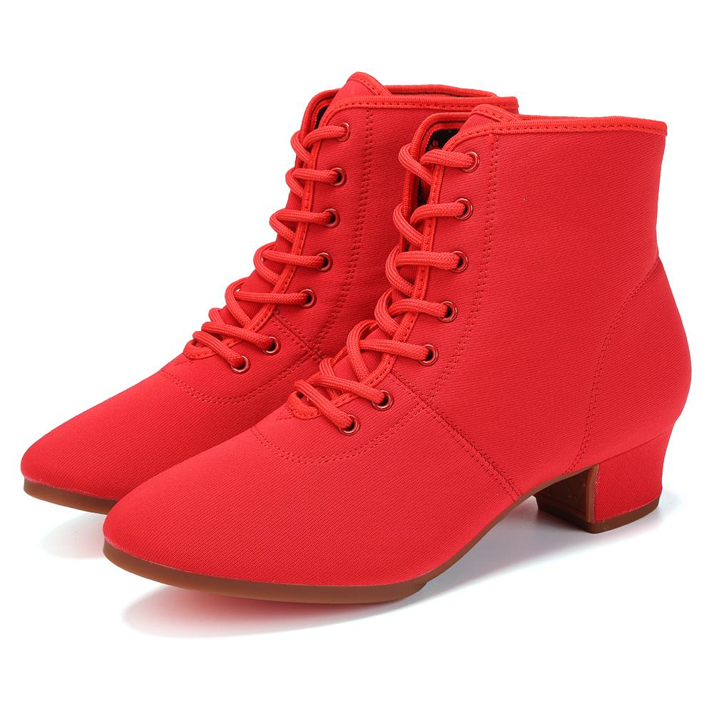 Женские ботильоны для бальных танцев с подошвой из ткани Оксфорд для тренировок и соревнований, современная танцевальная обувь