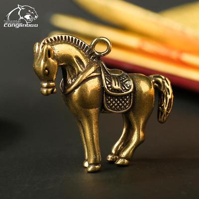 Латунный брелок со знаком зодиака и подвеска для автомобиля: 12 Знаков Животных - Лошадь, Тигр, Кролик, Крыса, Бык, Овца, Дракон, Змея, Обезьяна, Петух, Собака, Свинья