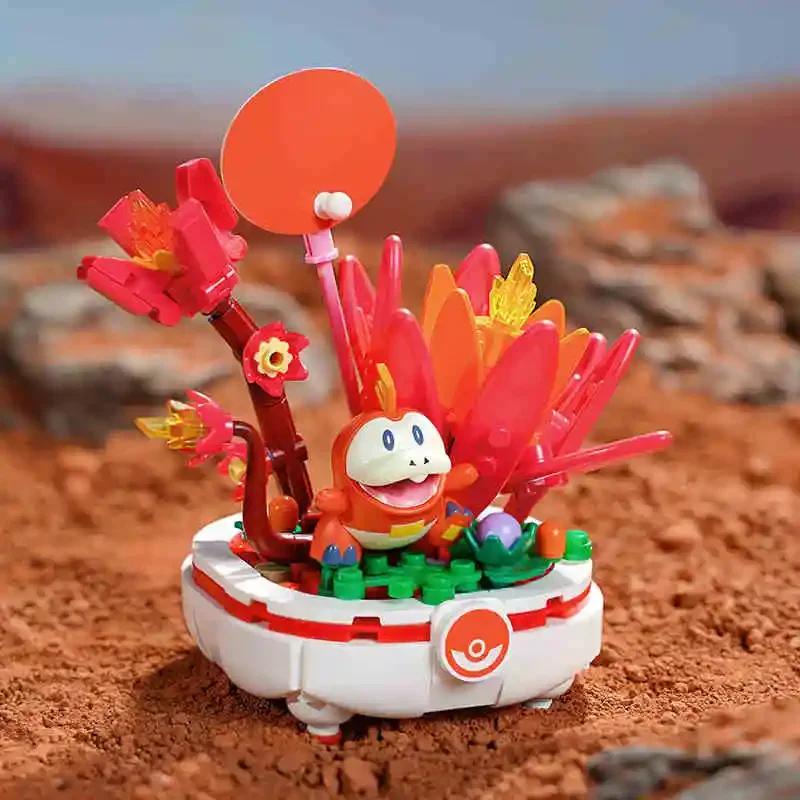 Конструктор Покемон Пикачу Тогепи Сильвеон Спригатито Цветочное растение в горшке Коллекция кирпичиков Дисплей Детские игрушки Праздничные подарки