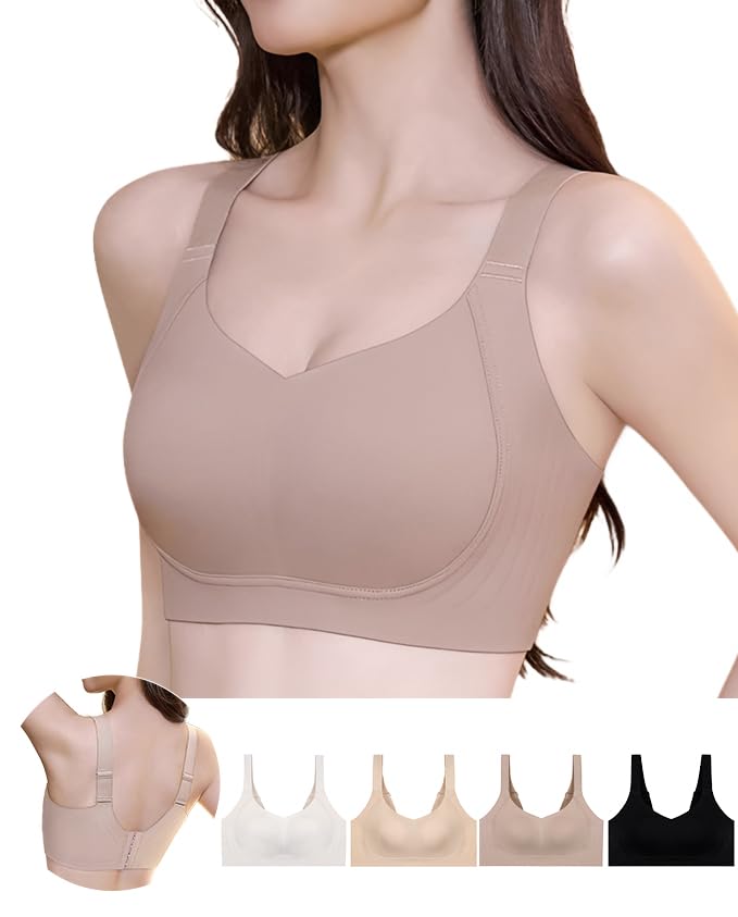 Seamless Smaller Smaller Bust Bra 2 Cup Smaller No No Wire High Side Reduces No Slimming Beautiful Bra Night Large Size [veimia] Bra, [Approx. Bra,