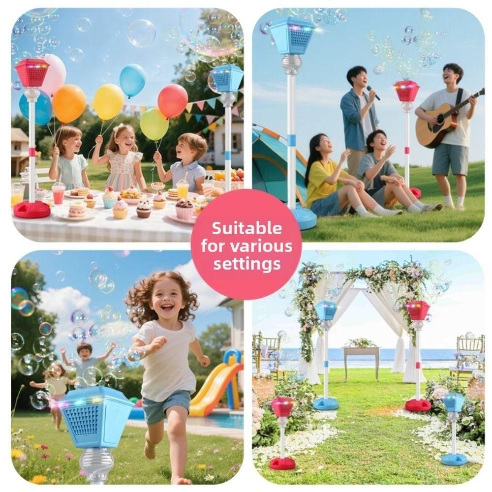 Adjustable Heights Kids Streetlight Bubble Machine Standing Bubble Maker Outdoor Party
