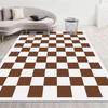 Fashion Retro Checkerboard Carpet Living Room Bedroom Decoration Bedside Non-slip Soft Mat Home Washable Plush Rugs Customizable