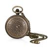 Antique Pocket Watch Pendant Necklace Bronze with Zodiac Analog Display Zodiac Signs Waterproof Pocket Watch Chain Birthday Anniversary Christmas Day