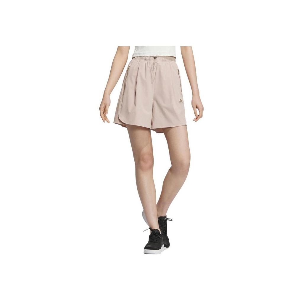 Adidas Minimalist Loose-Fitting Sun Protection UPF50+ Woven Casual Shorts Women Bottoms Miracle-Grey JI9802