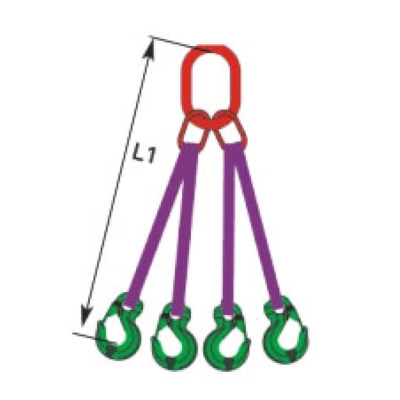 DOLECO Four-Leg Webbing Lifting Sling
