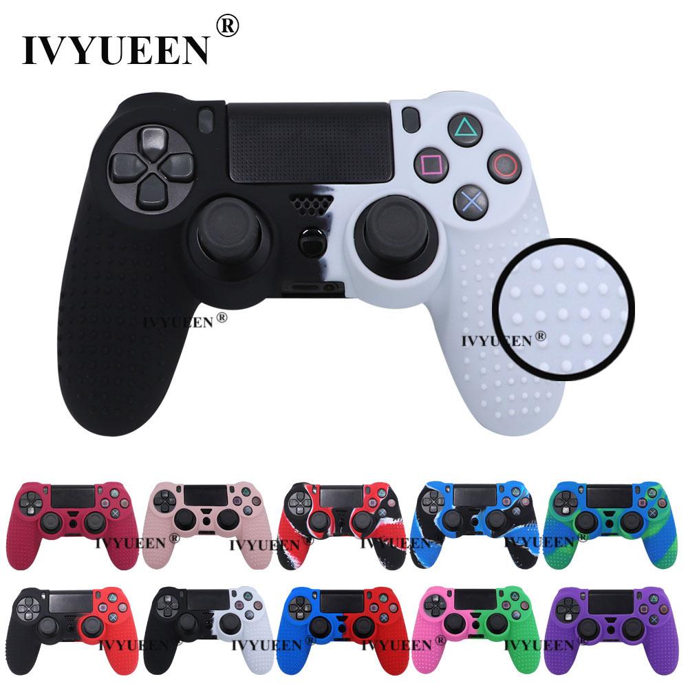 Нескользящий силиконовый чехол IVYUEEN для Sony Dualshock 4 PS4 Pro, тонкий камуфляжный чехол для контроллера и крышка с ручкой для Play Station 4