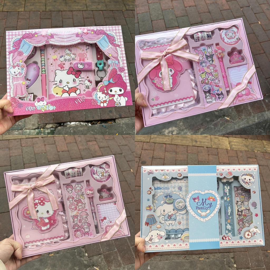 Hello Kitty Kuromi Melody Cinnamoroll Cartoon Password Lock Diary With Faux Leather Cover For Kids And Teens