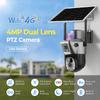 Wi-Fi 4G Солнечная камера наблюдения Открытый 4K 8MP 360 Беспроводная связь ночного видения Водонепроницаемая камера видеонаблюдения Обнаружение движения Безопасность Защита IP-камеры