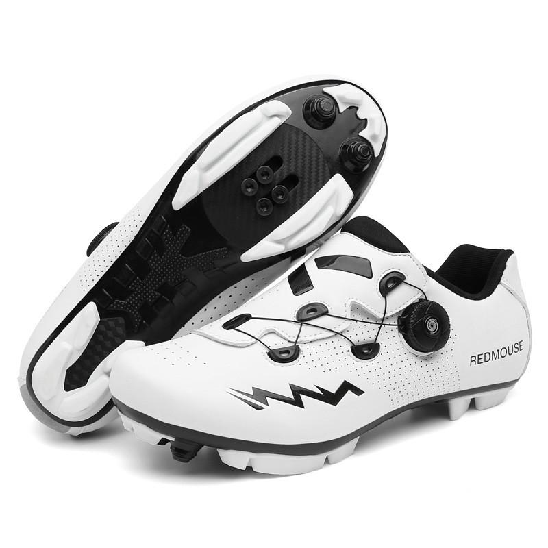 Mens Cycling Shoes Professional Road MTB Bike Hard Sole Breathable Indoor Trainer Non-Cleat Clipless Options