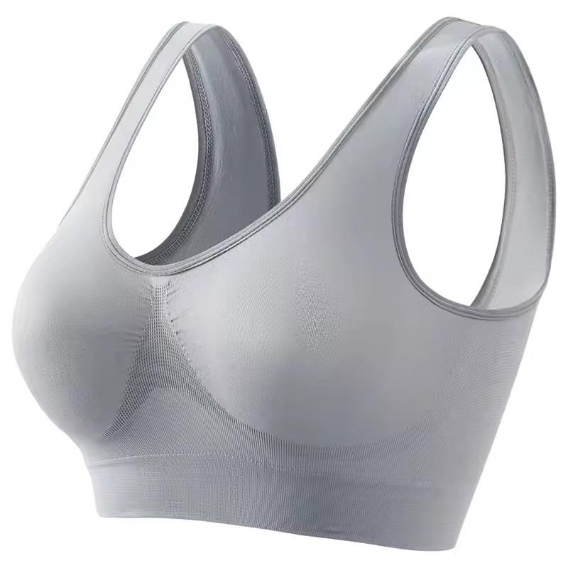 1pcs Women Sports Bra Large Size No Steel Ring Seamless Underwear Removable Chest Pad Runing Sport Yoga Vest Bras