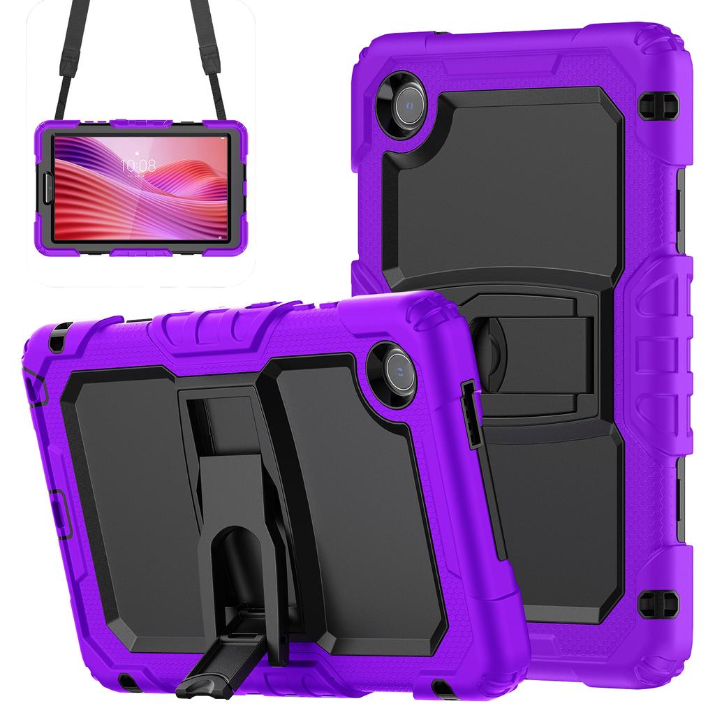 For Lenovo Tab K9 TB305FU Case with Shoulder Strap Kickstand PC+Silicone Shockproof Tablet Cover