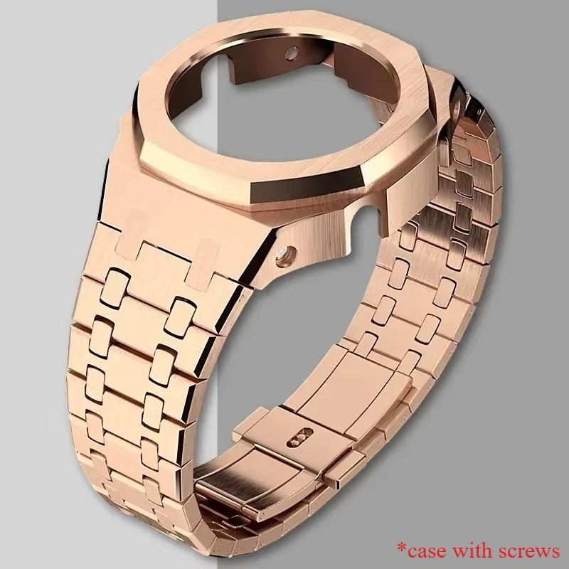 Металлический корпус 4-го поколения Безель Рамка GA2100 GAB2100 Casioak Мод Кит Модификация Рамка Для GA2110 Металлический Резиновый Ремешок Аксессуар Оптом