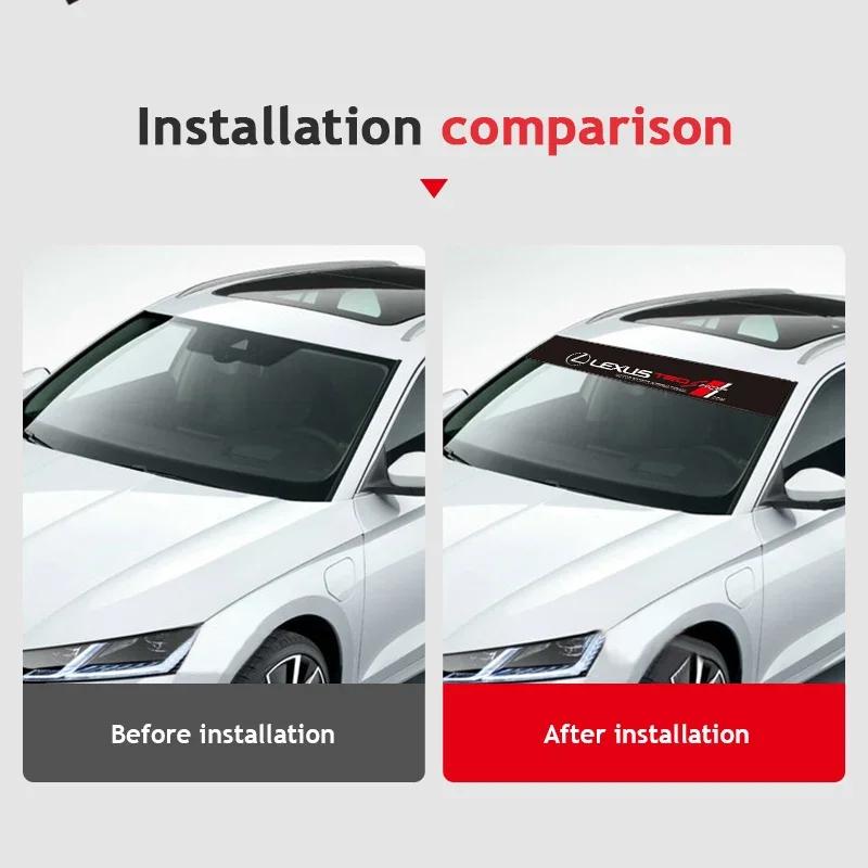 Car Styling Front Windshield Sticker Decal Decoration For Lexus ES RX NX LS UX LM LX IS300 RX350 LS500 LX600 NX260 CT200 NX350