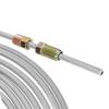 25ft 7.62M Car Roll Tube Coil of 1/4" OD Steel Zinc Brake Pipe Hose Line Piping Tube Tubing Anti-rust + 16PCS Tube Nuts Fittings