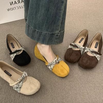 Туфли Мэри Джейн на скрытой платформе для женщин, весна 2025, новая модель, универсальные замшевые туфли на платформе с ремешком, повседневные туфли Doudou