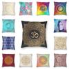Luxury Golden Mandala Om Throw Pillow Cover Home Decor Square Yoga Buddhism Aum Meditation Cushion Cover 40x40 Pillowcover
