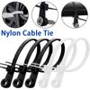 500/100PCS Nylon Cable Ties with Screw Hole Self Locking Loop Wraps Bundle Mountable Cables Zip Tie Wire Fixed Fastening Straps