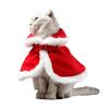 European and American Christmas Windshield Grace Cloak, Pet Party Supplies Clothing Factory, Cat New Year's Warm Red Velvet Cloak