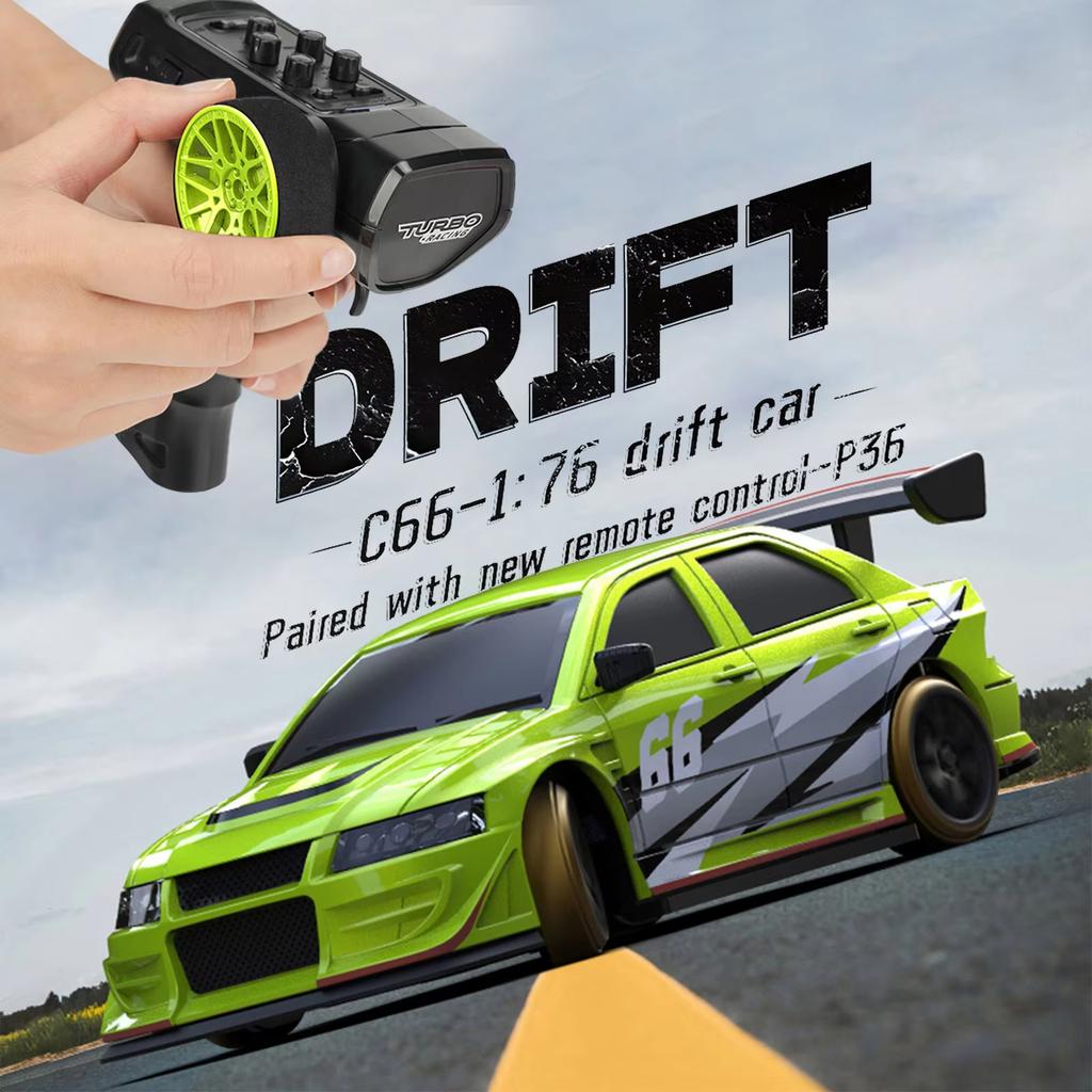Радиоуправляемая машинка Turbo Racing C66, масштаб 1/76, для детей и взрослых, с радиоуправлением 2.4G, микро-дрифт-машинка RC с гироскопом, готова к использованию (RTR)