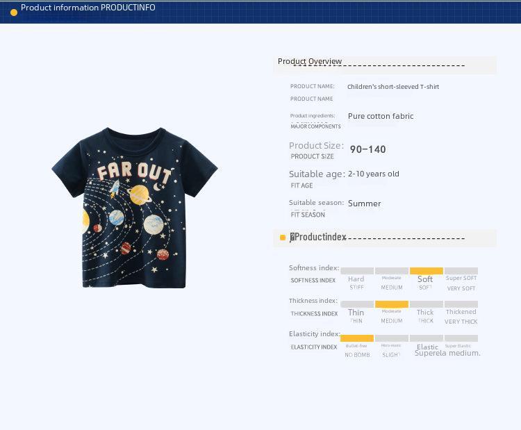 27kids Летняя футболка с коротким рукавом для мальчиков - Европейский и Американский стиль для детей