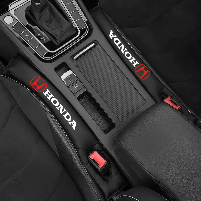 WDM2 2Pcs Car Seat Gap Filler Strip Soft Pads Leather Car Styling Spacer For Honda Civic Accord Fit Jazz Pilot CRV Odyssey Passport