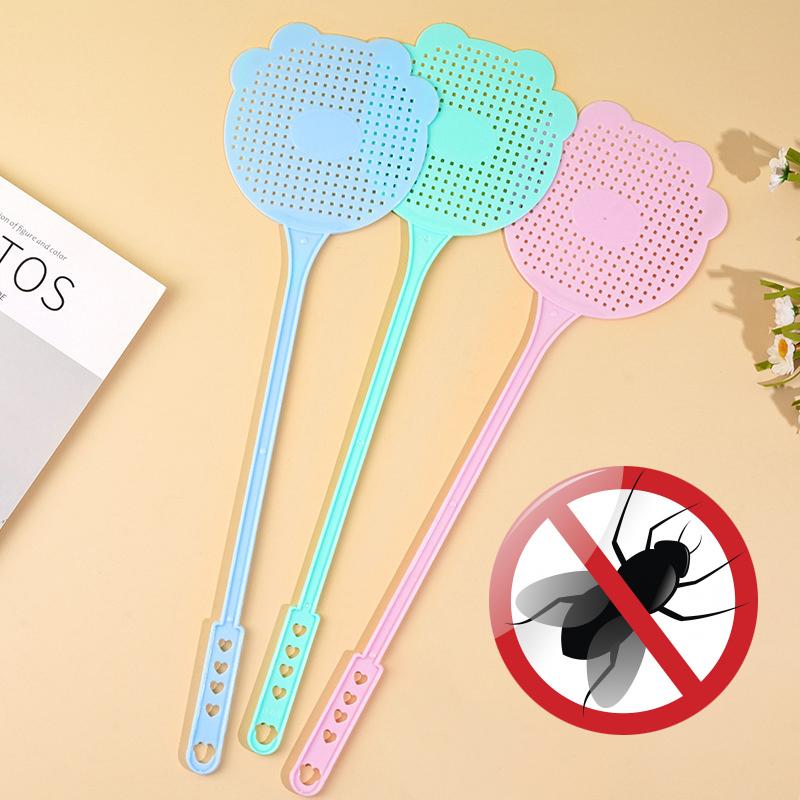 Elastic Long Handle Flyswatter Pendable Plastic Fly Swatter Durable Flying Insect Bat Swatter Home Outdoor Fly Catcher Tool