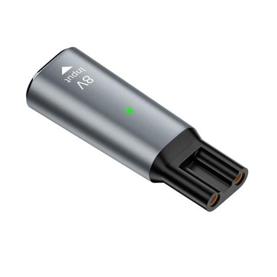 Адаптер питания бритвы Type-C для Philips 4,3 В/5 В/8 В/15 В, разъем зарядного преобразователя электробритвы из алюминиевого сплава со светодиодным индикатором