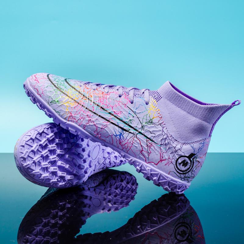 Высокие футбольные бутсы мужские сломанные ногти и длинные ногти детские ученики начальной и средней школы молодежные тренировочные бутсы для соревнований