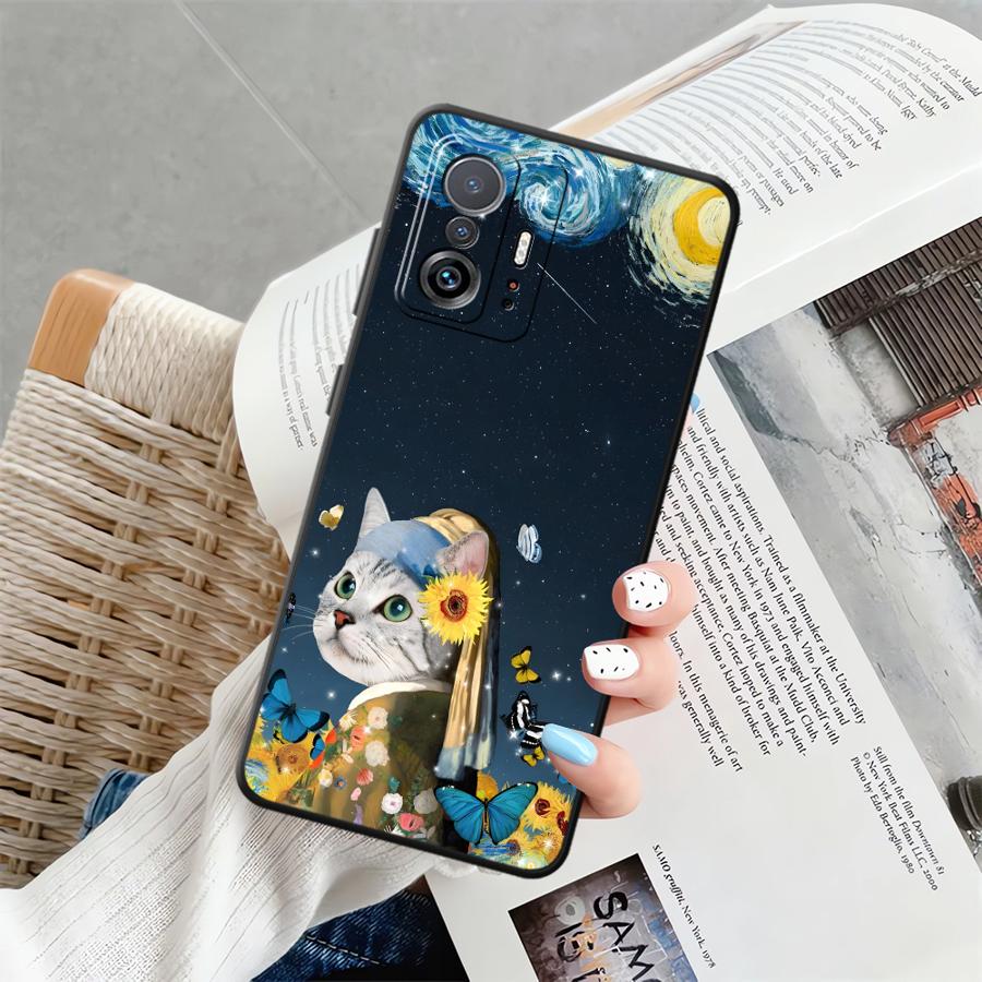 Милый мультяшный кот Чехол для телефона для Xiaomi Mi 10T 11T 12T Pro 12 11 12X 13 Lite 14