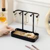Jewelry Organizer Display For Earrings Necklaces Jewelry Storage Rack With Wooden Base Bracelet Hanging Holder