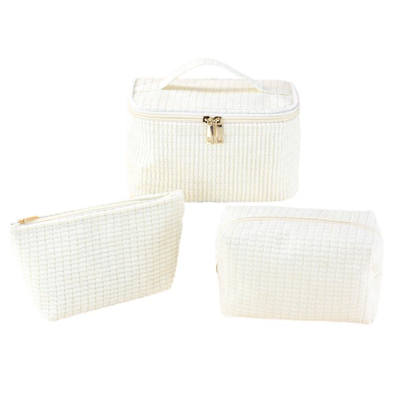 Новая стильная вместительная вельветовая косметичка и дорожная сумка